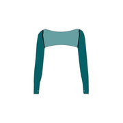 dark forest green activewear matching set bolero layering long sleeve stretchy pilates yoga tennis golf strength training everyday soft freedom light support gym clothes athleisure workout inala quito ecuador slow fashion international global handmade sustainable