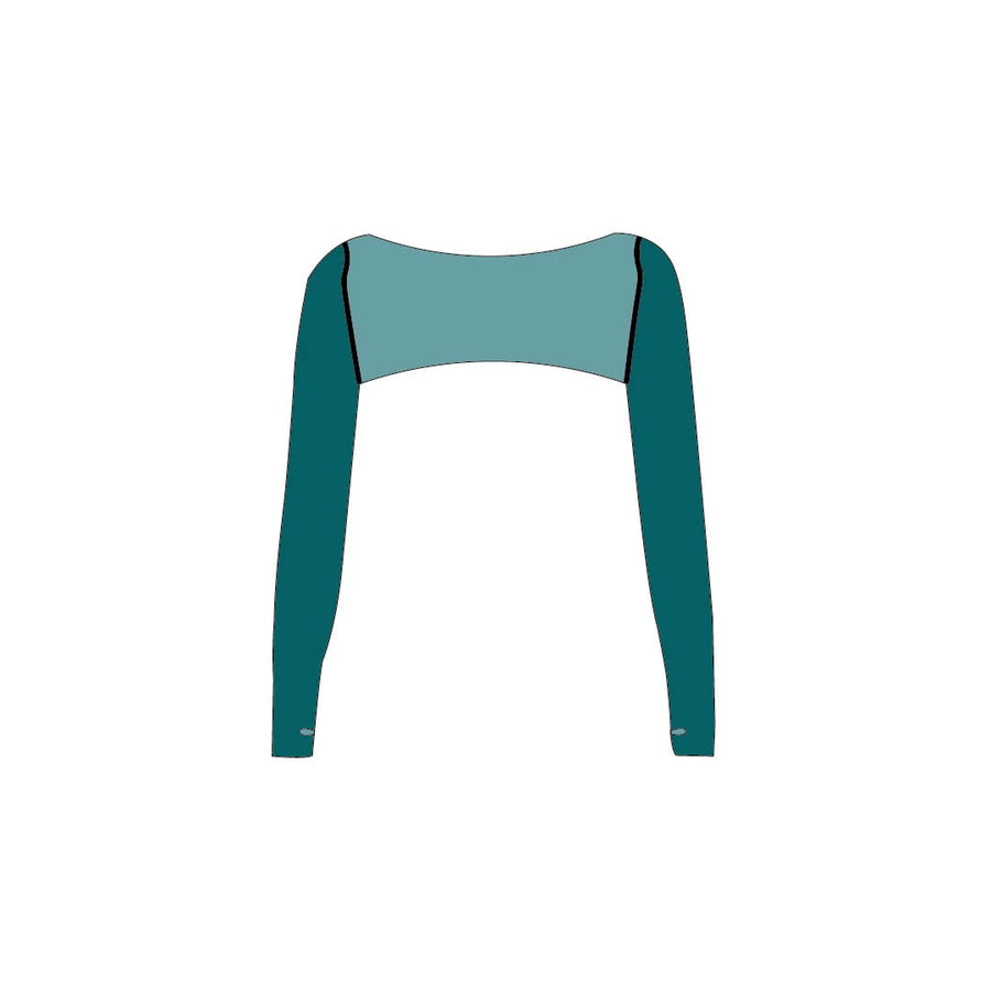 dark forest green activewear matching set bolero layering long sleeve stretchy pilates yoga tennis golf strength training everyday soft freedom light support gym clothes athleisure workout inala quito ecuador slow fashion international global handmade sustainable