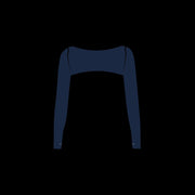 navy blue activewear matching set bolero layering long sleeve stretchy pilates yoga tennis golf strength training everyday soft freedom light support gym clothes athleisure workout inala quito ecuador slow fashion international global handmade sustainable