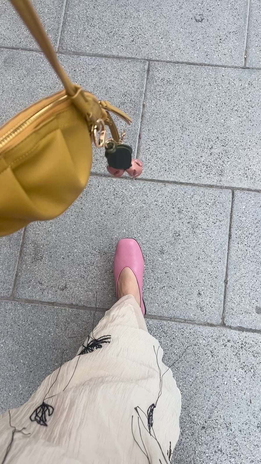 mini gyoza bag mustard yellow purse handbag crossbody shoulder convertible gold hardware short strap adjustable long strap leather zipper madrid spain international fashion imported independent designer slow fashion brand