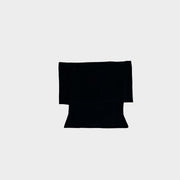 black halter top cowl neck multi way off shoulder asymmetric stretchy crop top yunifz xalapa monterrey mexico versatile slow fashion international global handmade