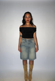 black halter top cowl neck multi way off shoulder asymmetric stretchy crop top yunifz xalapa monterrey mexico versatile slow fashion international global handmade