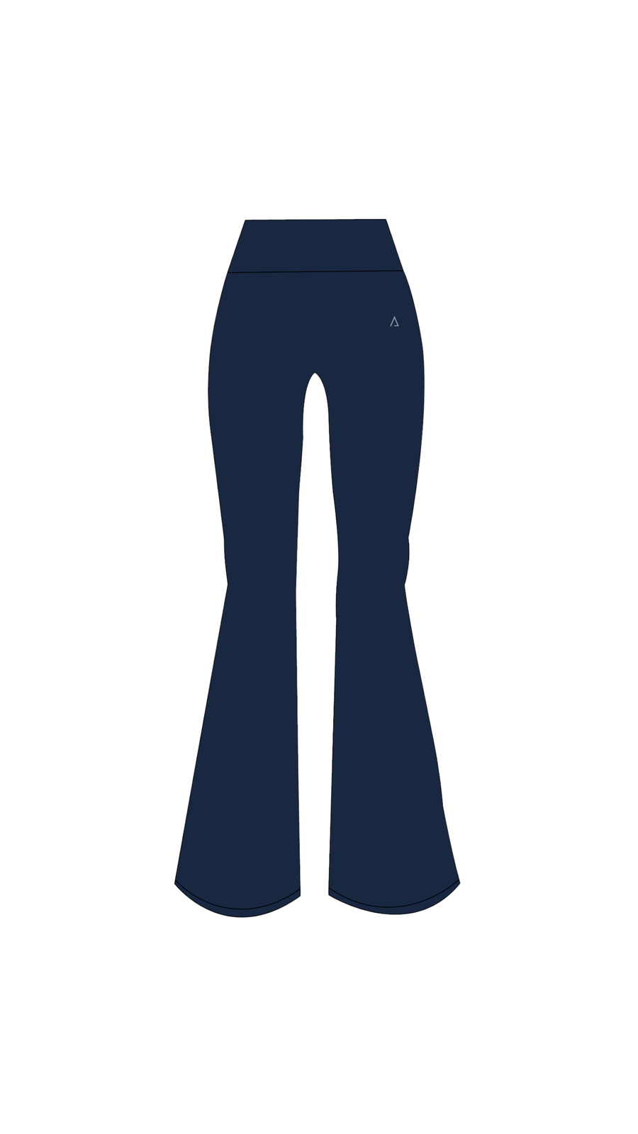navy blue activewear matching set high waist waisted rise flare leggings contrast trim round neck minimal stretchy pilates yoga tennis golf strength training everyday soft freedom light support gym clothes athleisure workout inala quito ecuador slow fashion international global handmade sustainable